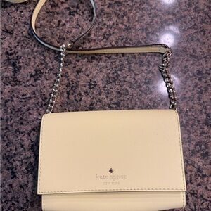 NWOT: kate spade butter Crossbody Wallet with gold detail